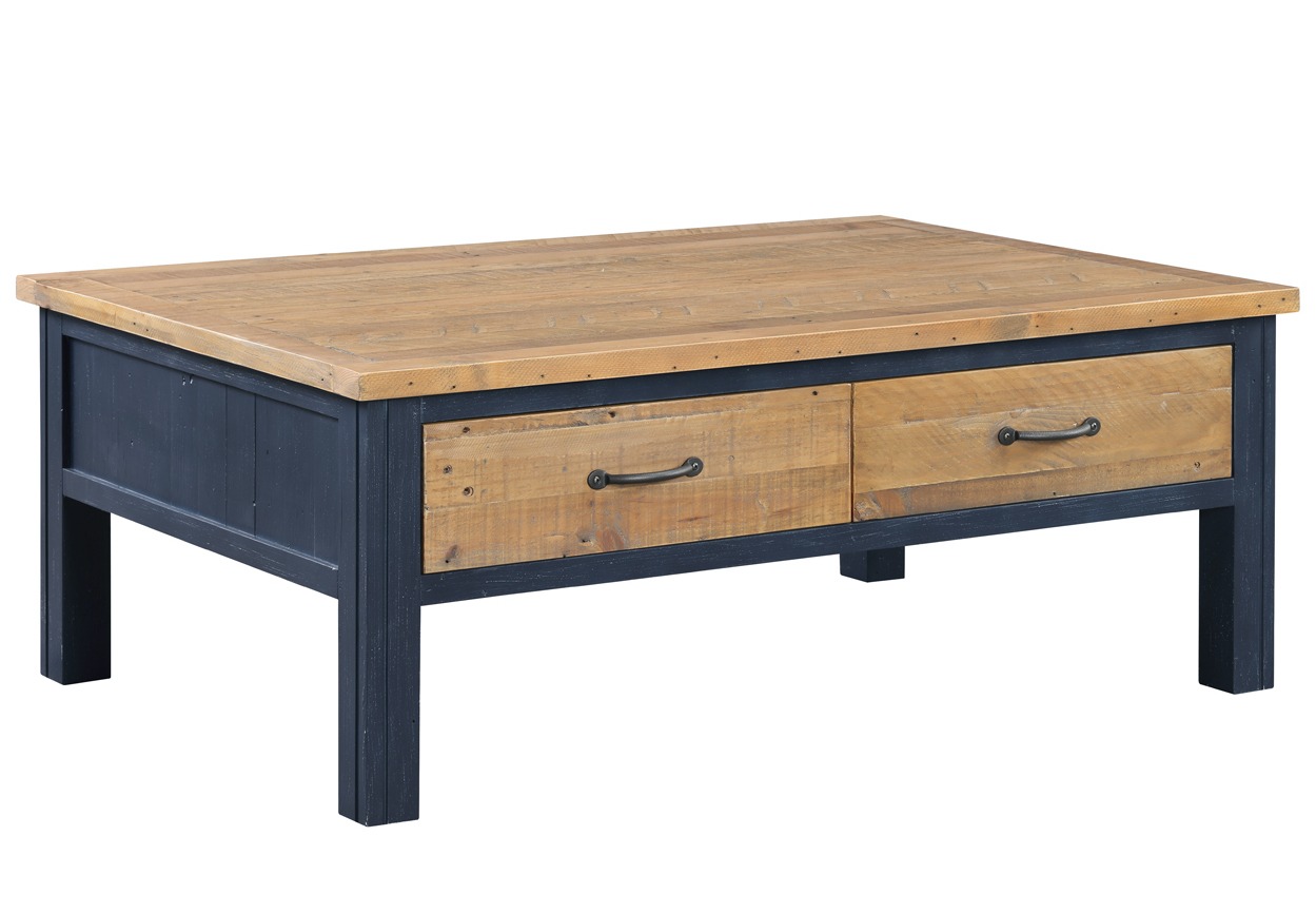 Splash of Blue - Coffee Table With Four Drawers by Baumhaus | Style Our Home