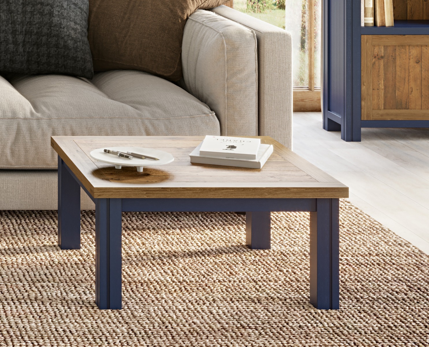 Splash of Blue - Low Square Coffee Table by Baumhaus | Style Our Home