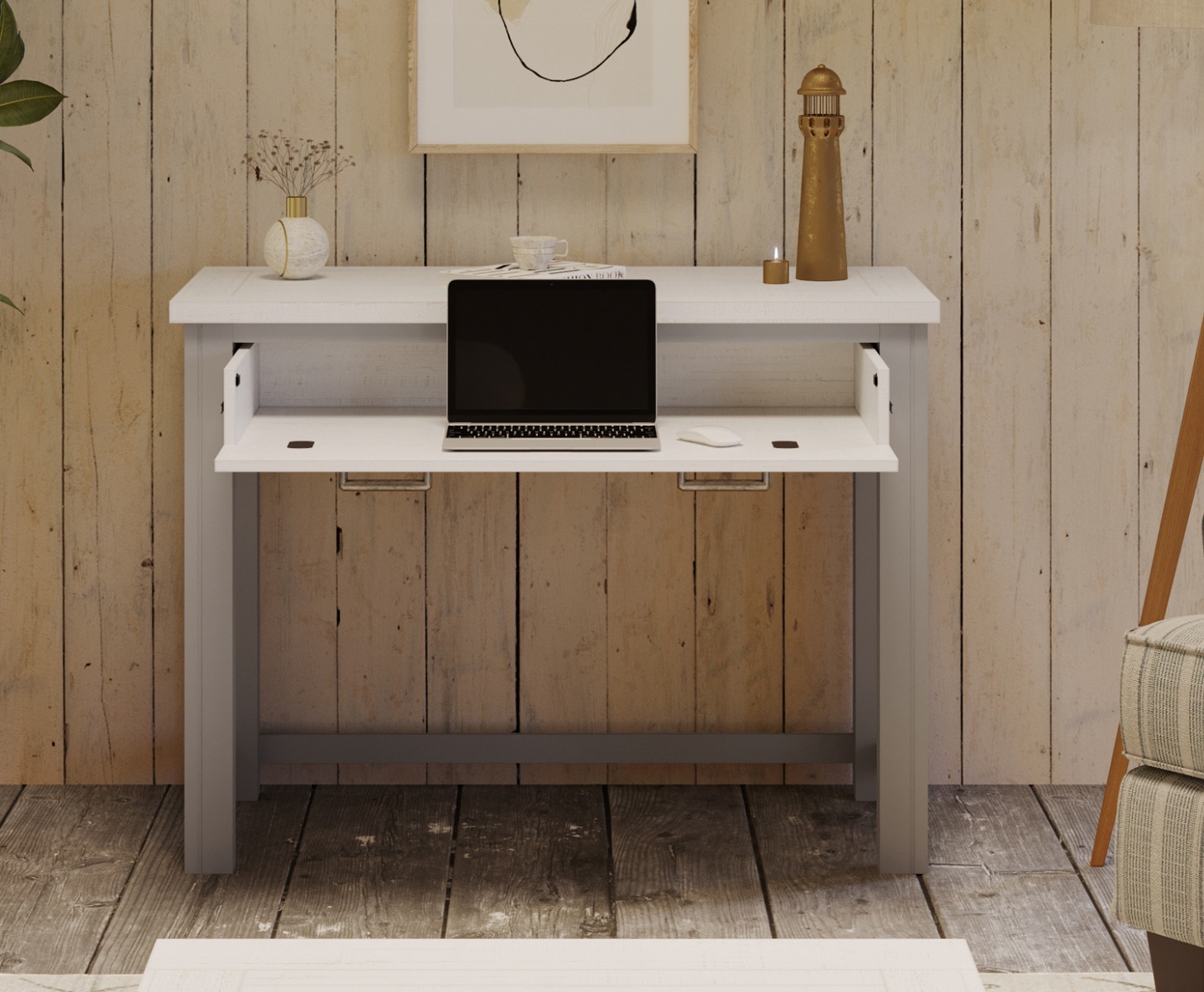 Greystone - Hidden Spacesaver Desk by Baumhaus | Style Our Home