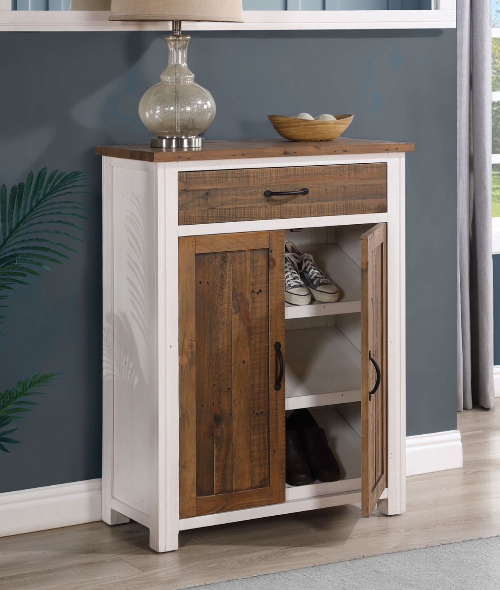 Splash of White - Shoe Storage Cupboard With Drawer by Baumhaus | Style Our Home