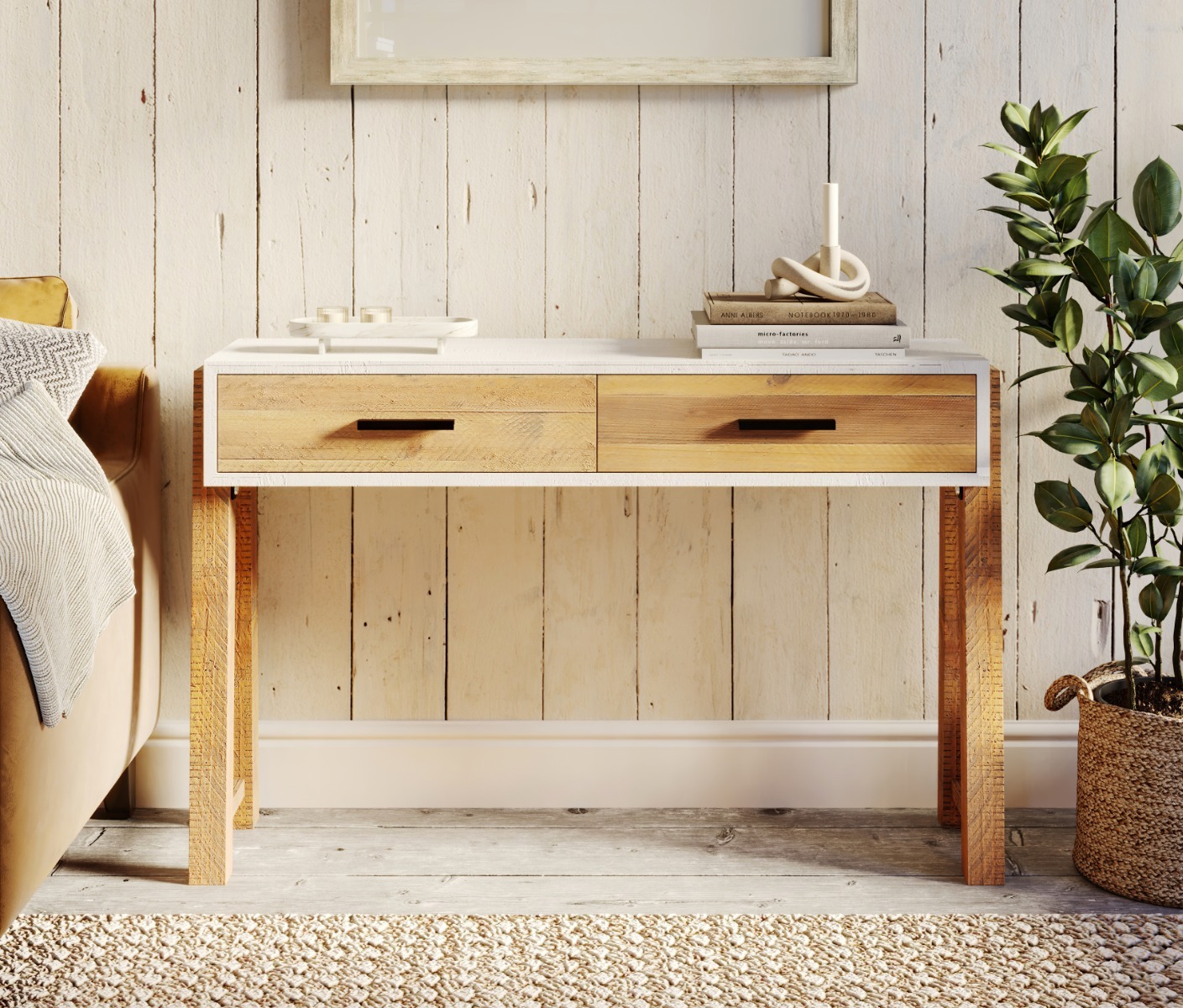 Trinity  - Reclaimed Console Table Open by Baumhaus | Style Our Home