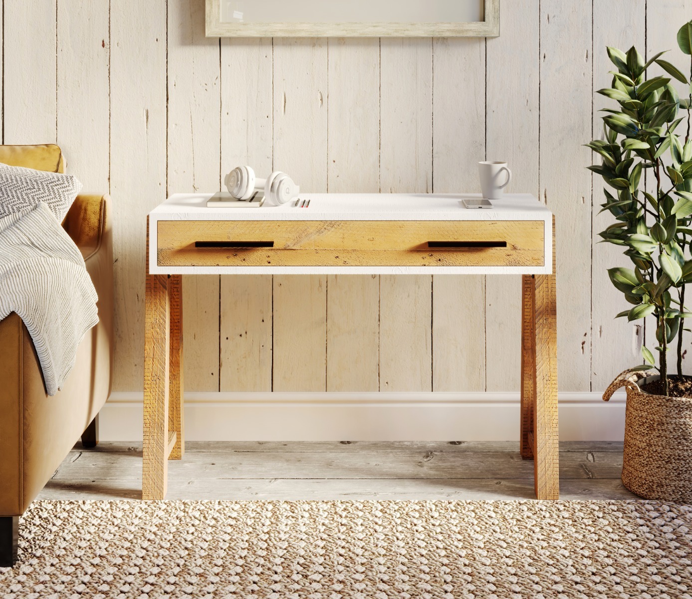 Trinity  - Reclaimed Home Office Desk / Dressing Table by Baumhaus | Style Our Home