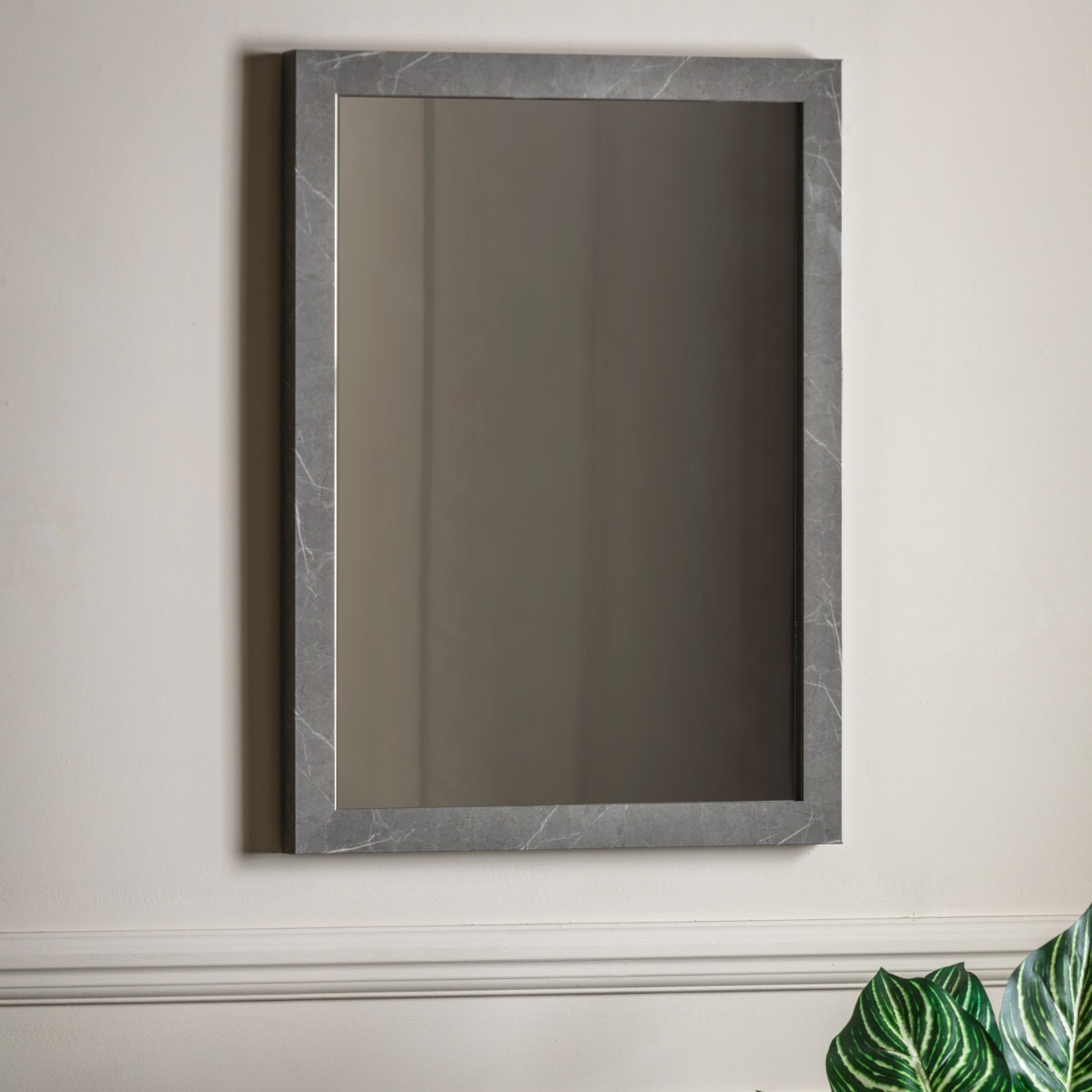 Fabrizio Small Marbled Grey Mirror by Gallery Living | Style Our Home