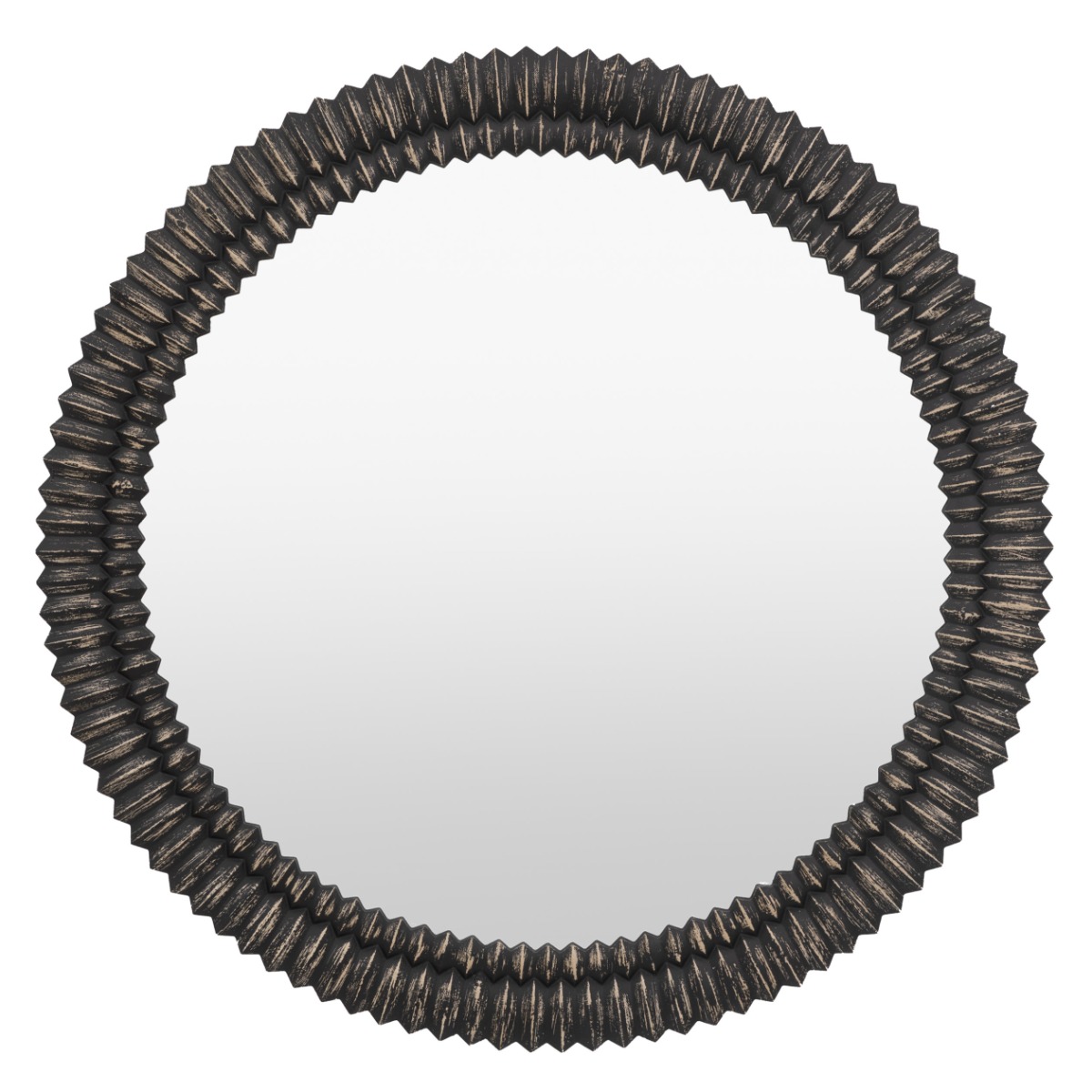Emery Blackwash Round Mirror by Gallery Living | Style Our Home