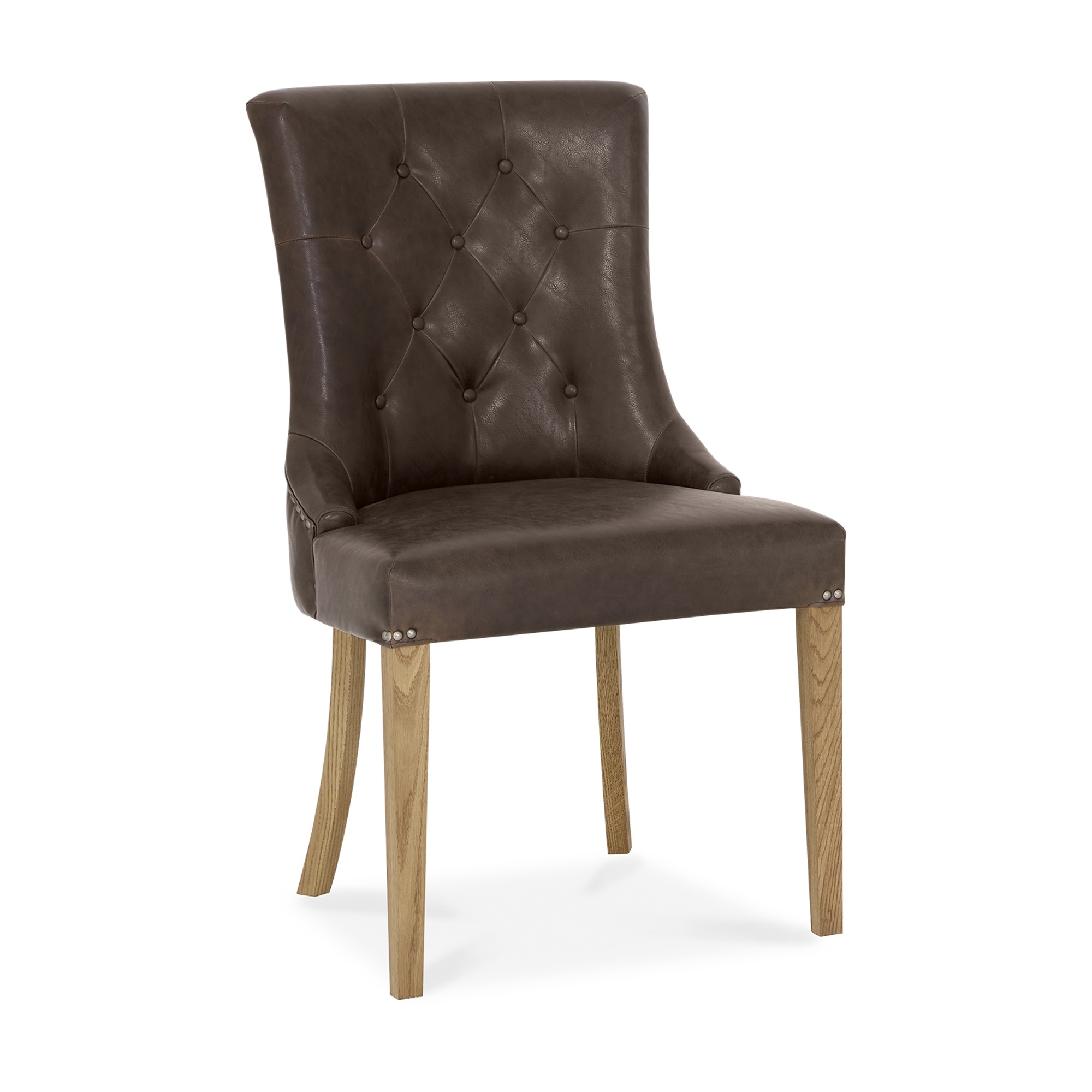 Westbury Expresso Rustic Oak Upholstered Arm Chair - Style Our Home