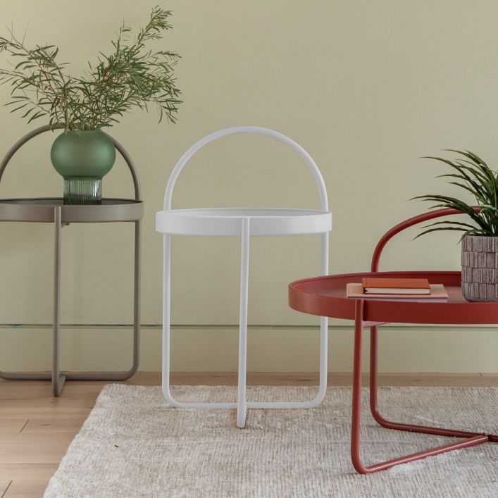 Abbas White Side Table by Hudson Living | Style Our Home