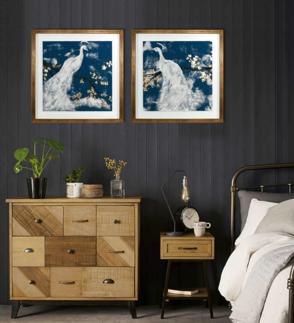 White Peacock on Indigo by Camelot Pictures | Style Our Home