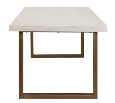Whitebone Brass 235cm Dining Table  by Richmond Interiors | Style Our Home 