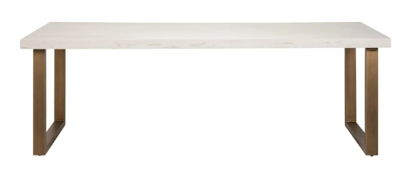 Whitebone Brass 235cm Dining Table  by Richmond Interiors | Style Our Home 