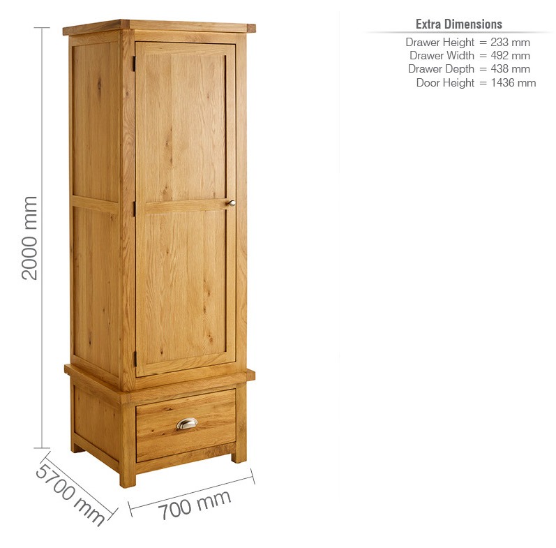 Woburn 1 Door 1 Drawer Wardrobe