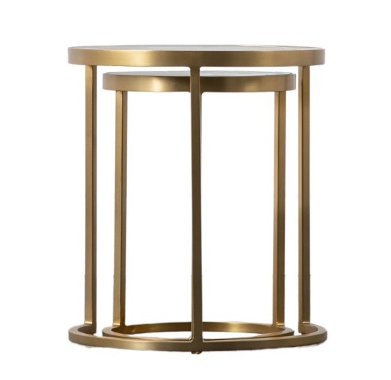 Perrin Gold Nest of 2 Tables by Hudson Living | Style Our Home