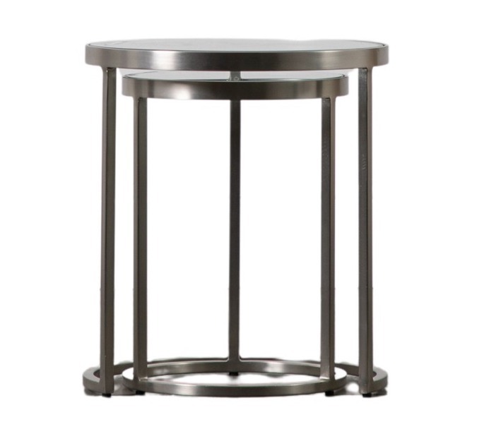 White and silver nest of deals tables