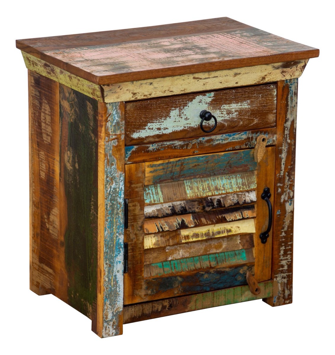 Marine Reclaimed Bedside Cabinet with 1 Drawer | Style Our Home