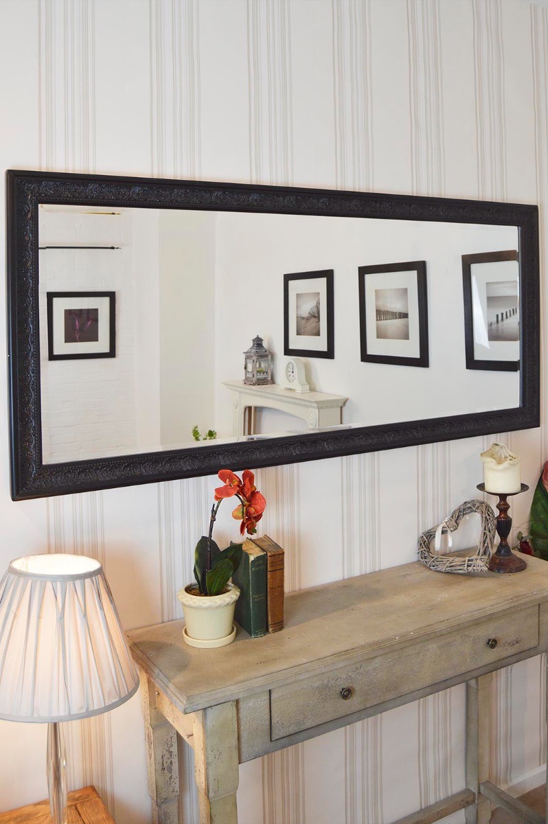 Maia Black Shabby Chic Dress Mirror by Belle Pareti | Style Our Home