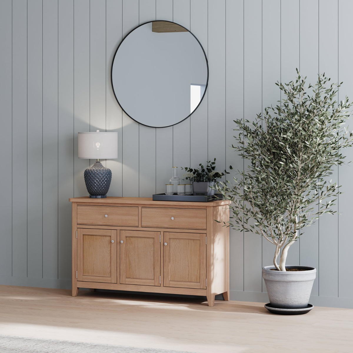 Arlyn Natual Oak Large Sideboard by Hertiance Furniture | Style Our Home