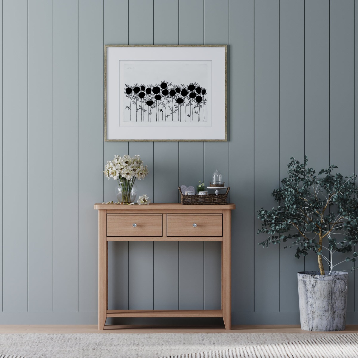 Arlyn Natual Oak Console Table by Hertiance Furniture | Style Our Home