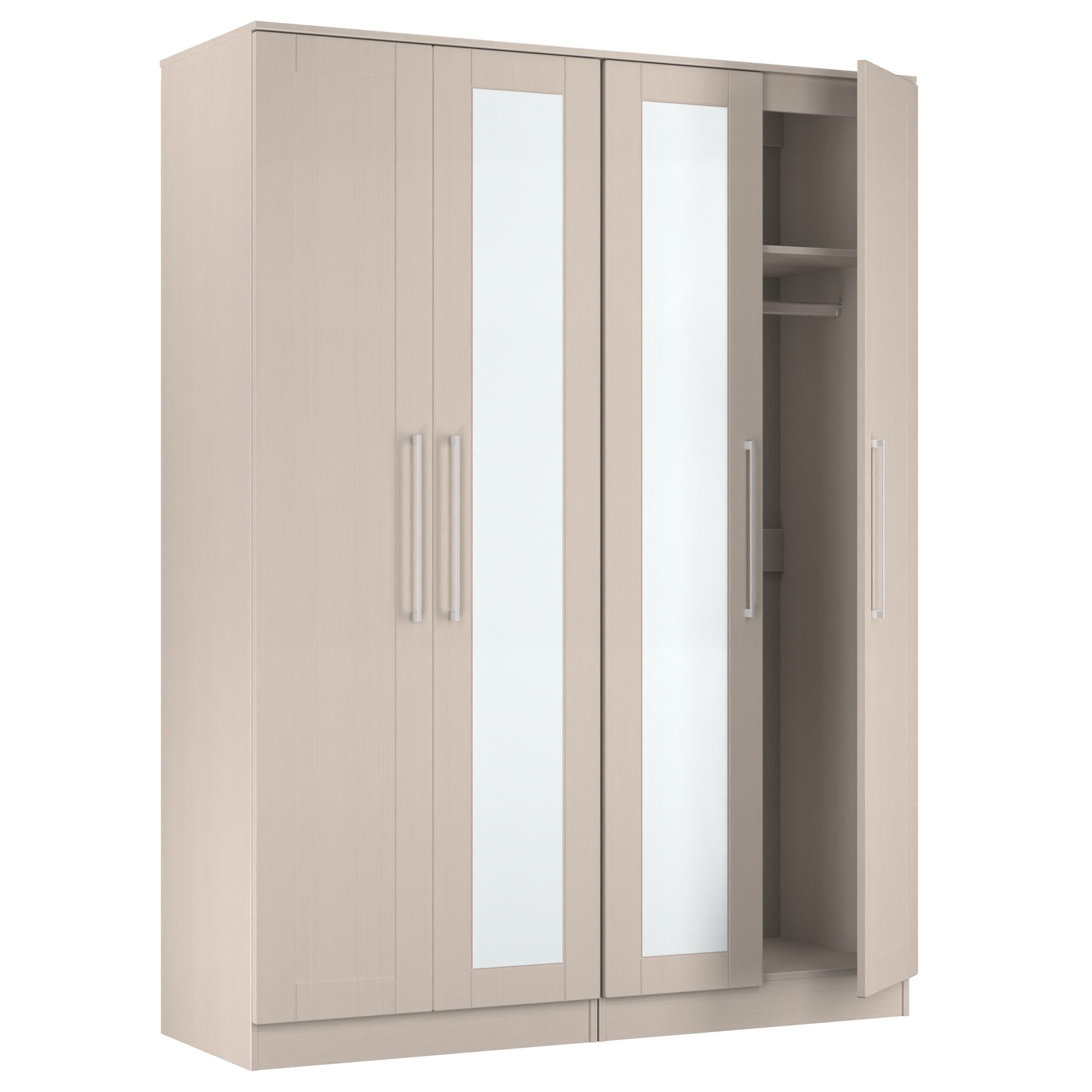York Tall 4 Door Wardrobe in Kashmir Ash