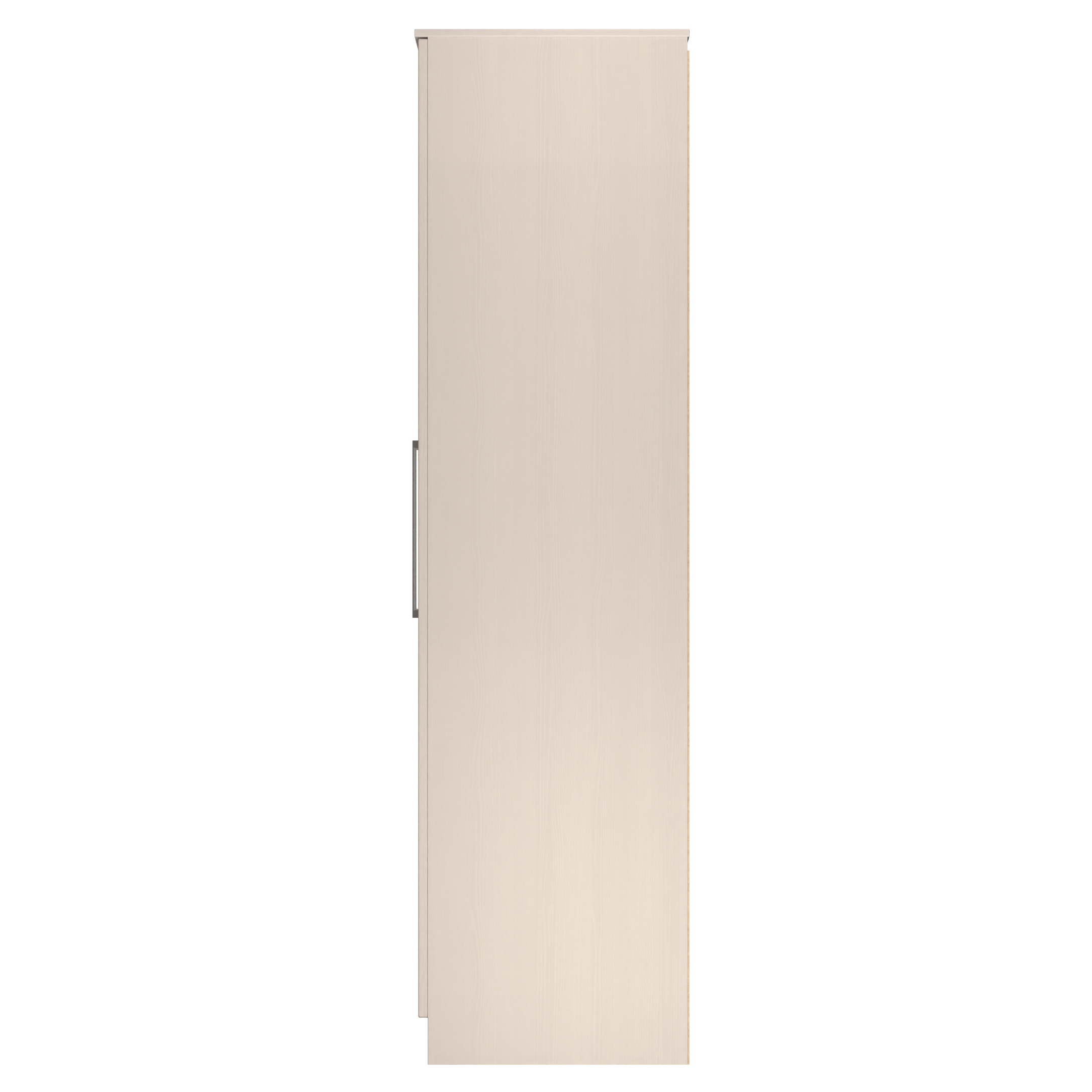 York Tall 5 Door Plain + 2 Drawer Mirrored Wardrobe in Kashmir Ash