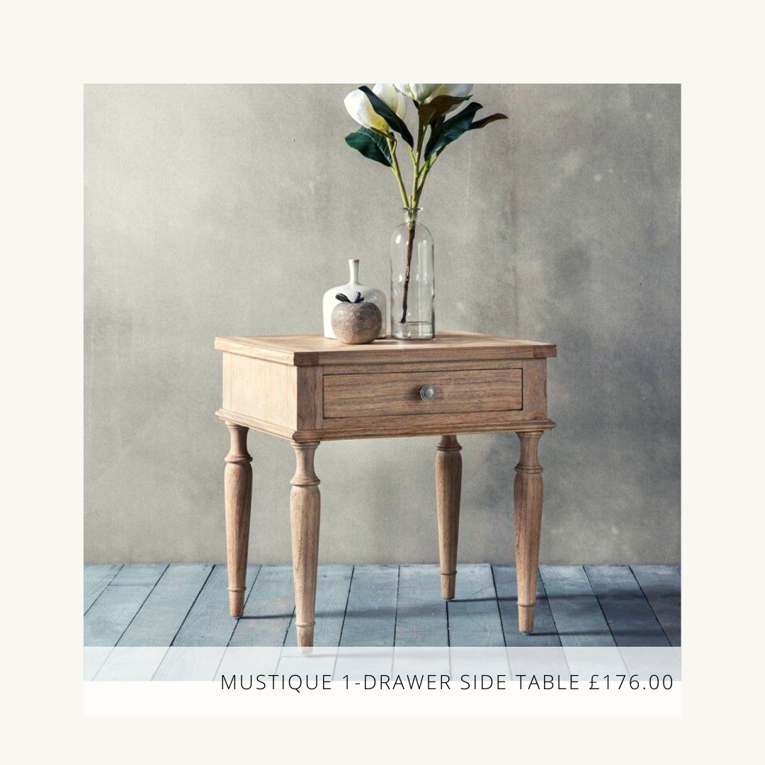 Mustique 1 Drawer Side Table 