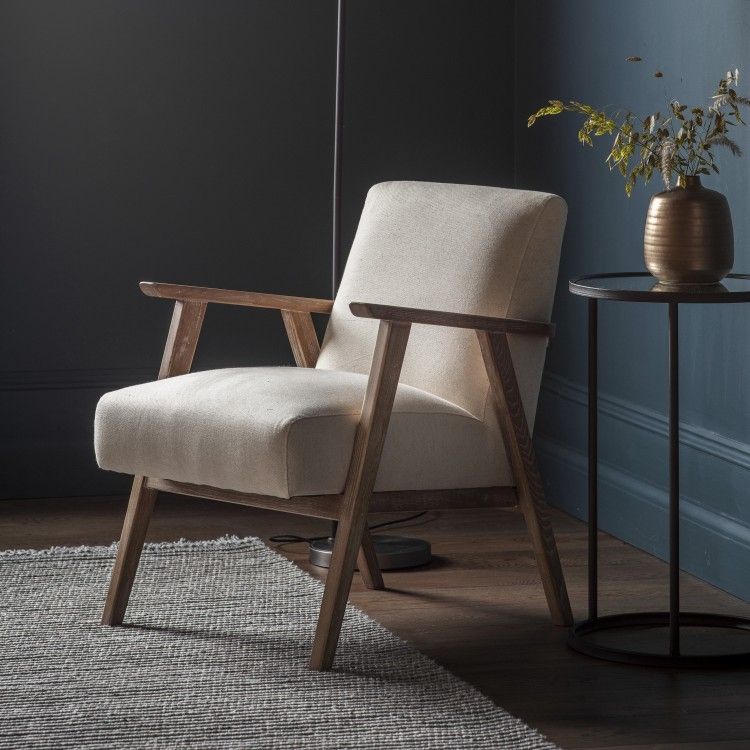 Neyland Natural Linen Armchair | Style Our Home